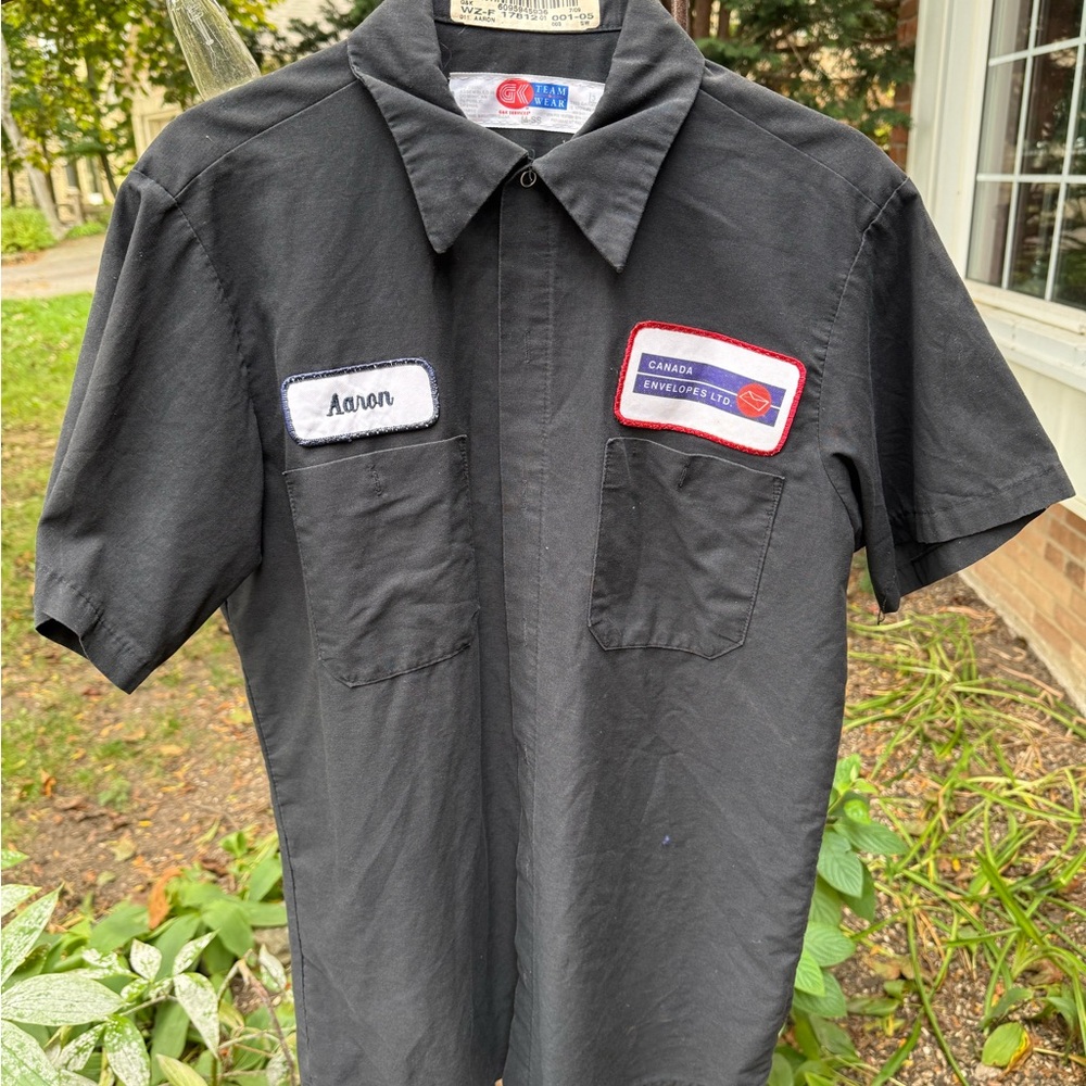 Classic Black Button Down Work Shirt